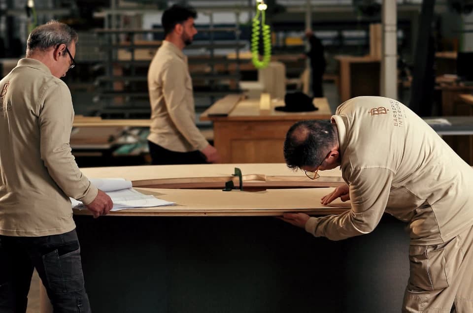 Made in Italy interior design — Barberini Interiors team at work/Barberini Interiors specialists at work.