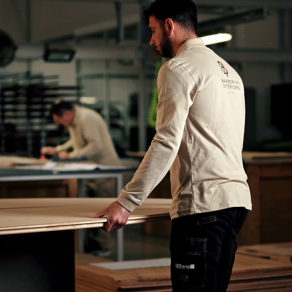 Italian luxury design firm — the Barberini Interiors production team at work