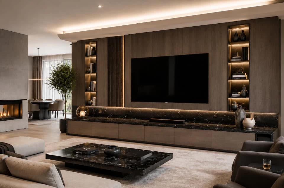 Italian luxury design studio — material selection at Barberini Interiors