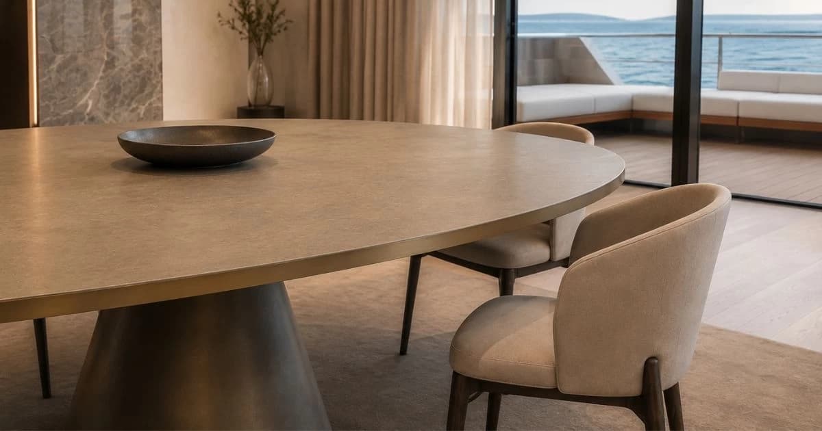 bespoke-dining-table-detail-in-a-contemporary-luxury-yacht-interior